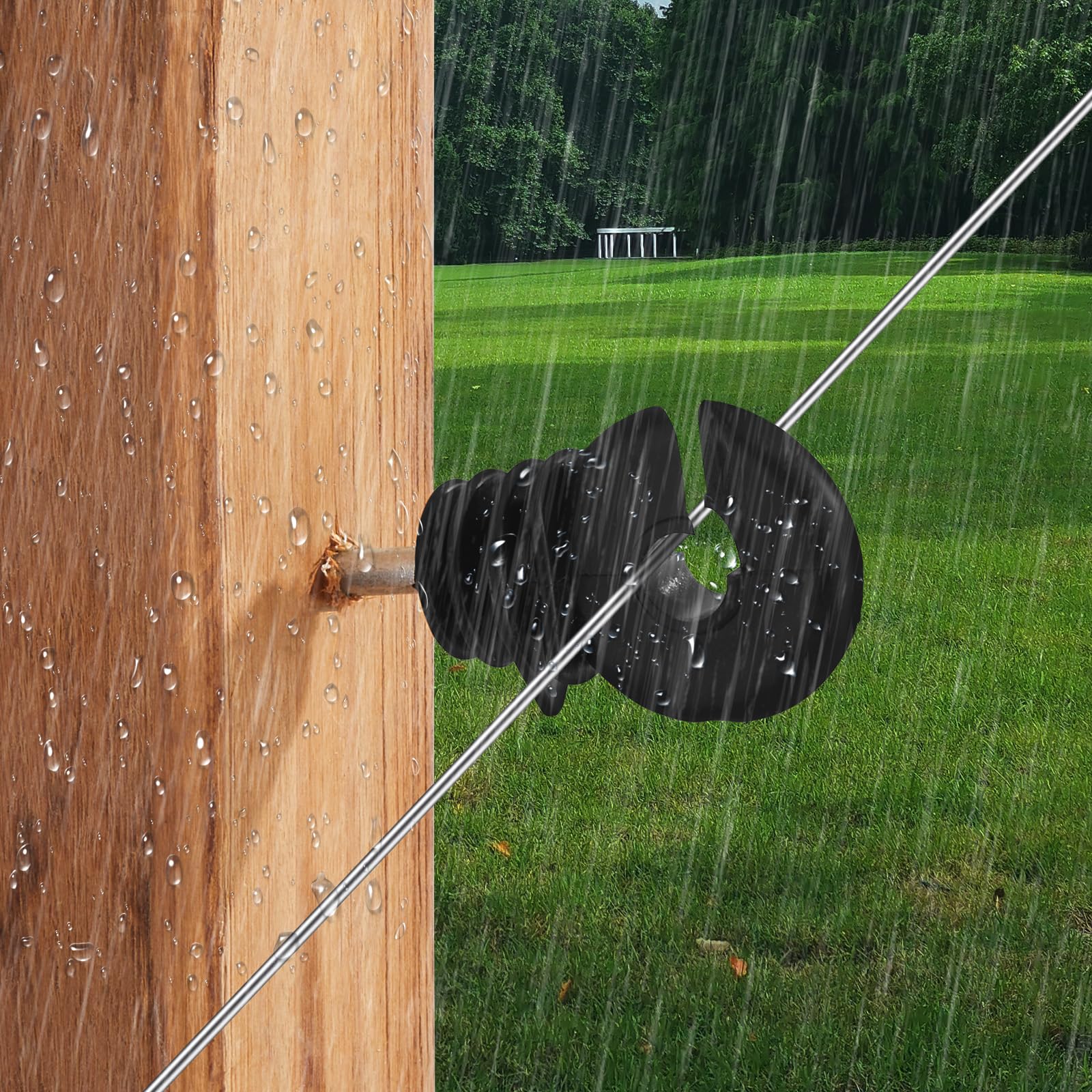 VEVOR screw-in insulator compatible wire for versatile fencing.