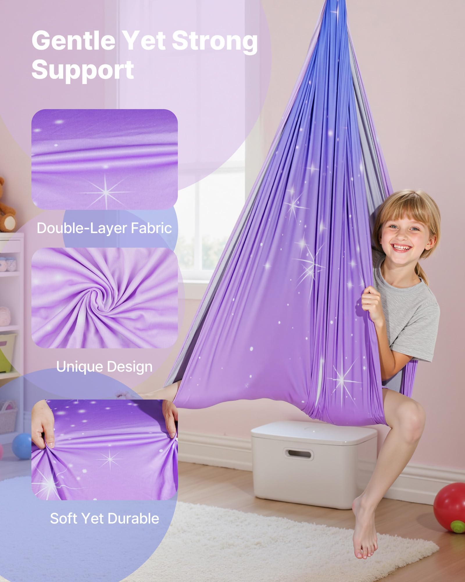 360-degree swivel allows free movement during sessions
