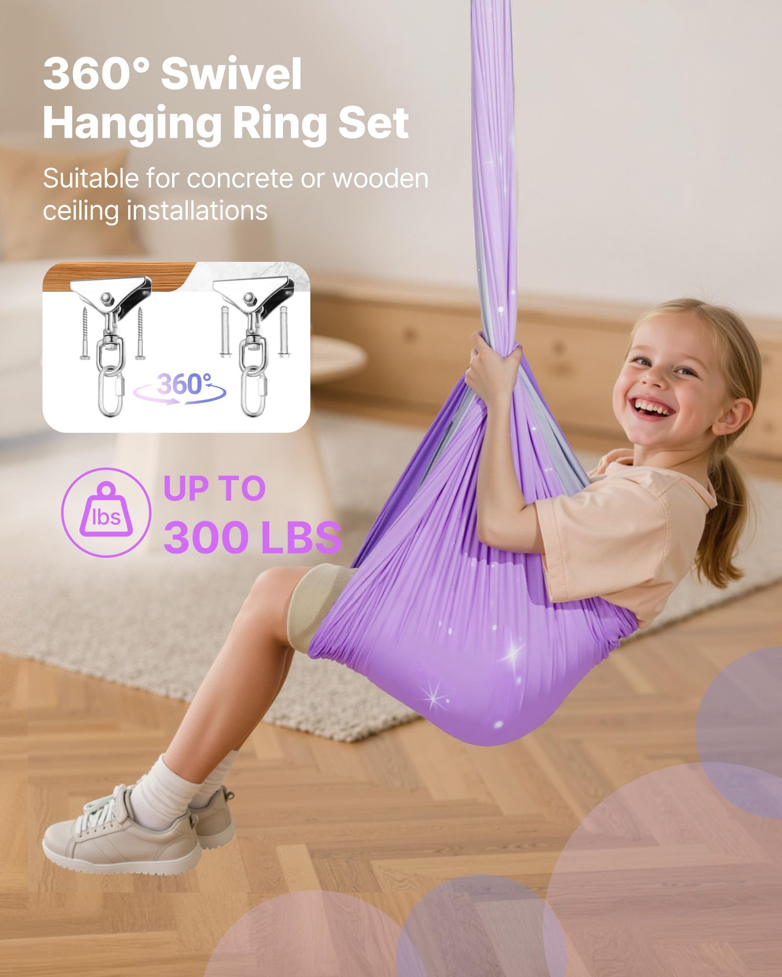 Sturdy ceiling mounting kit ready for indoor installation