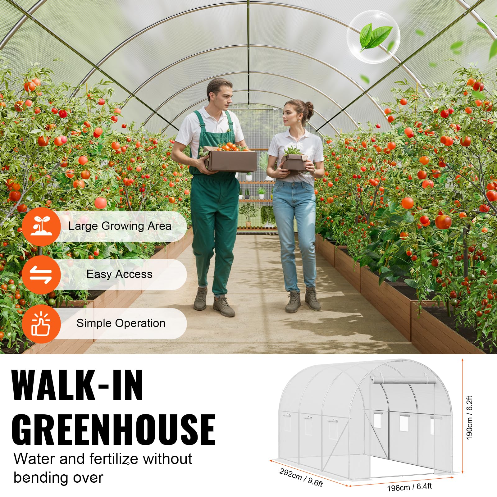 VEVOR six-window ventilation enhances airflow while keeping pests out