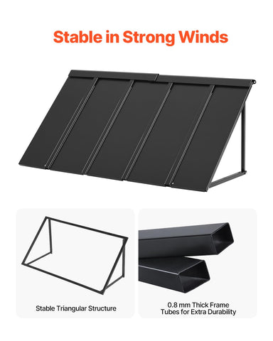 VEVOR sloped design directs water away reducing pooling on the canopy