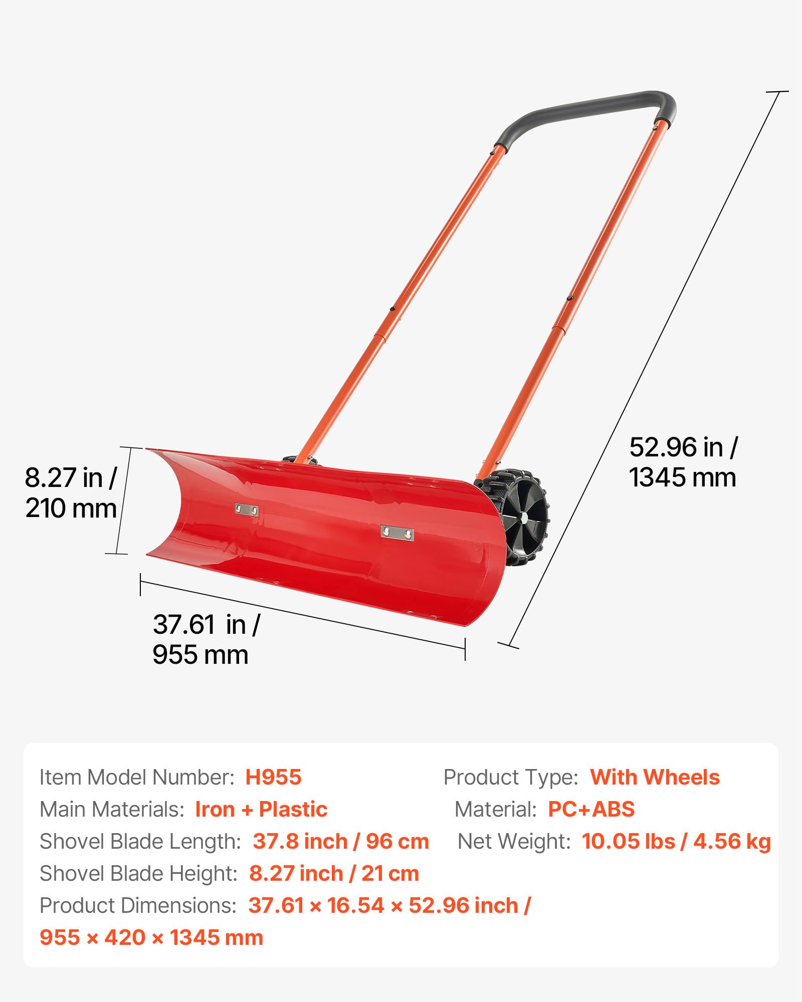 Versatile snow pusher suitable for driveways and sidewalks