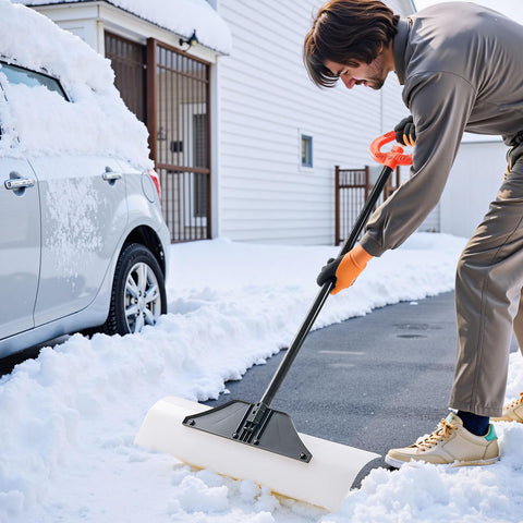 VEVOR Snow Pusher wide-area clearing suits driveways and sidewalks