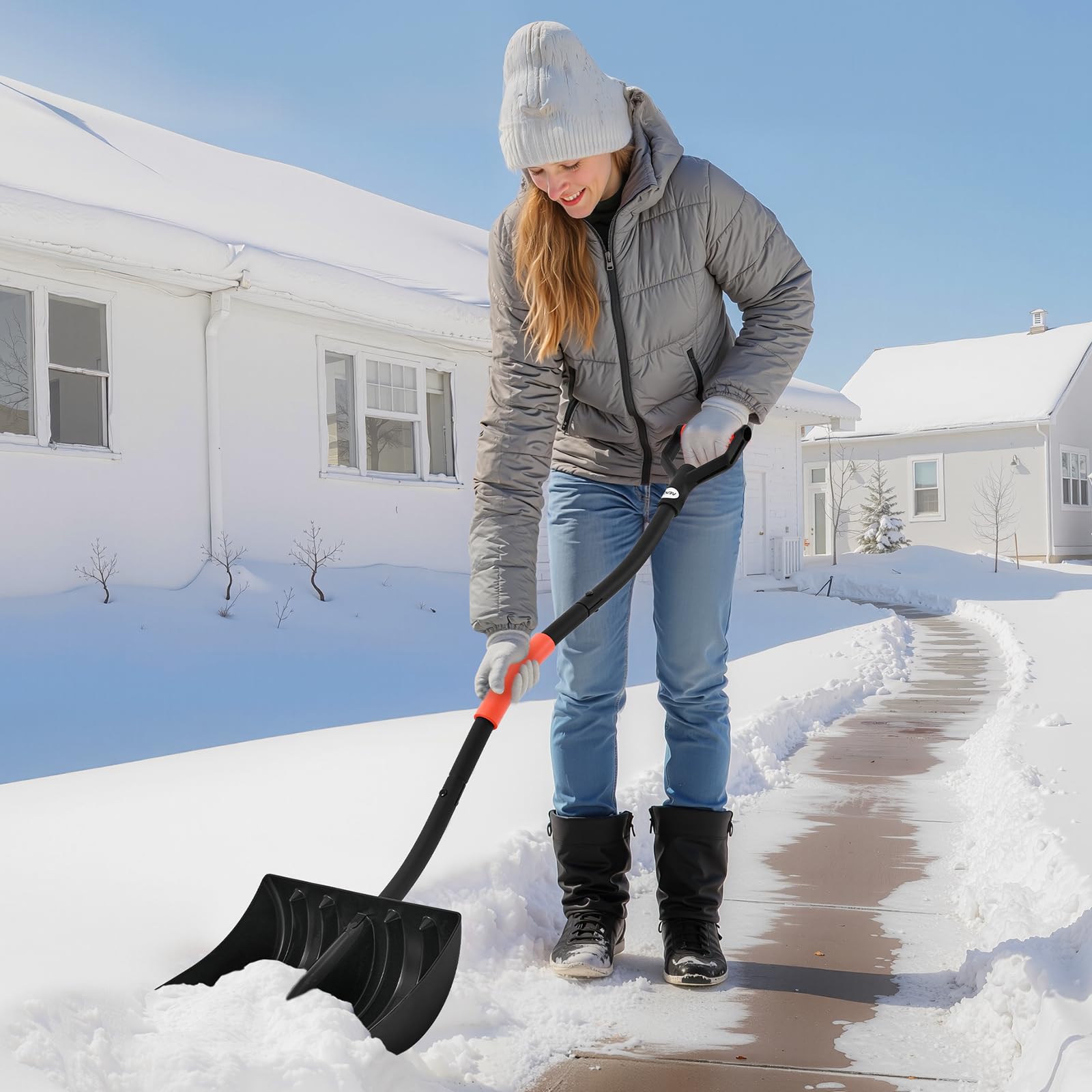 Lightweight setup for VEVOR shovel with tools included for easy assembly.
