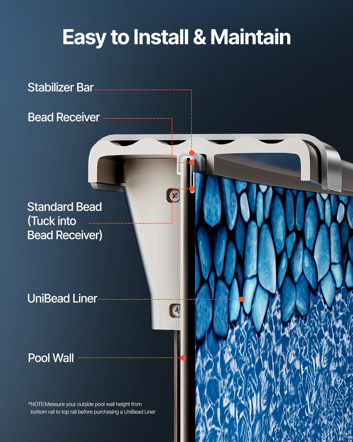 VEVOR soft cushioning bottom provides a comfortable pool surface