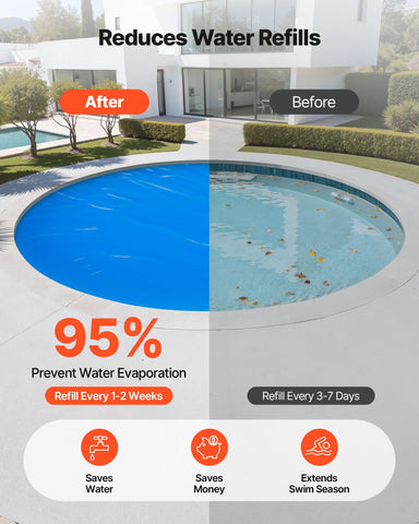 VEVOR pool cover fitting above-ground pools with flexible shape