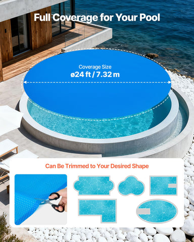 VEVOR pool cover daytime heat absorption supports longer swims