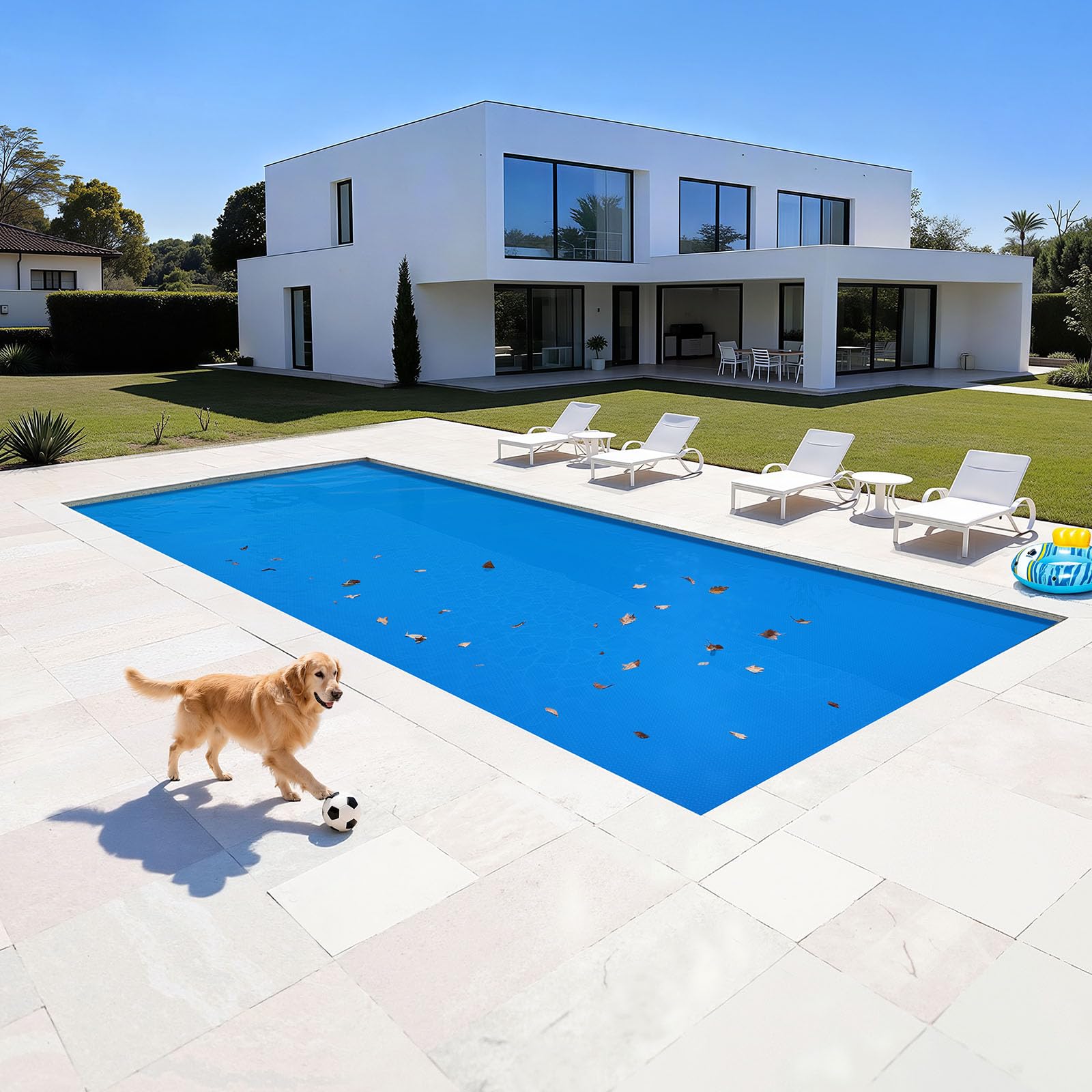 VEVOR easy-trim fit adapts to irregular pool shapes.