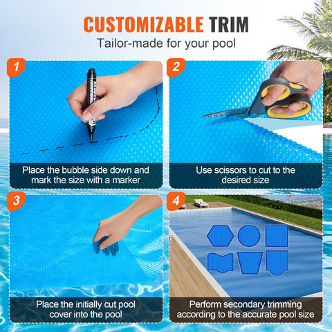 VEVOR cover withstands strong sunlight for inground and above-ground pools