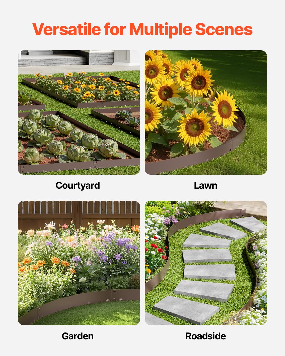 Includes gloves and manual to aid installation of VEVOR edging.