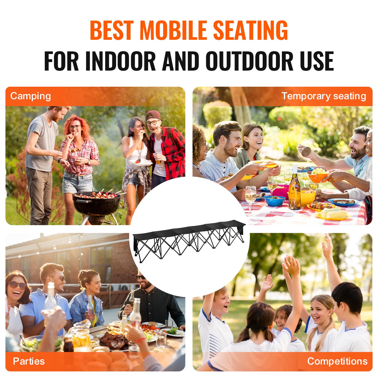 VEVOR sideline seating for sports events and spectator comfort