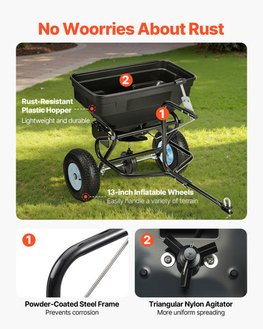 VEVOR powder-coated frame and aluminum gears for durability