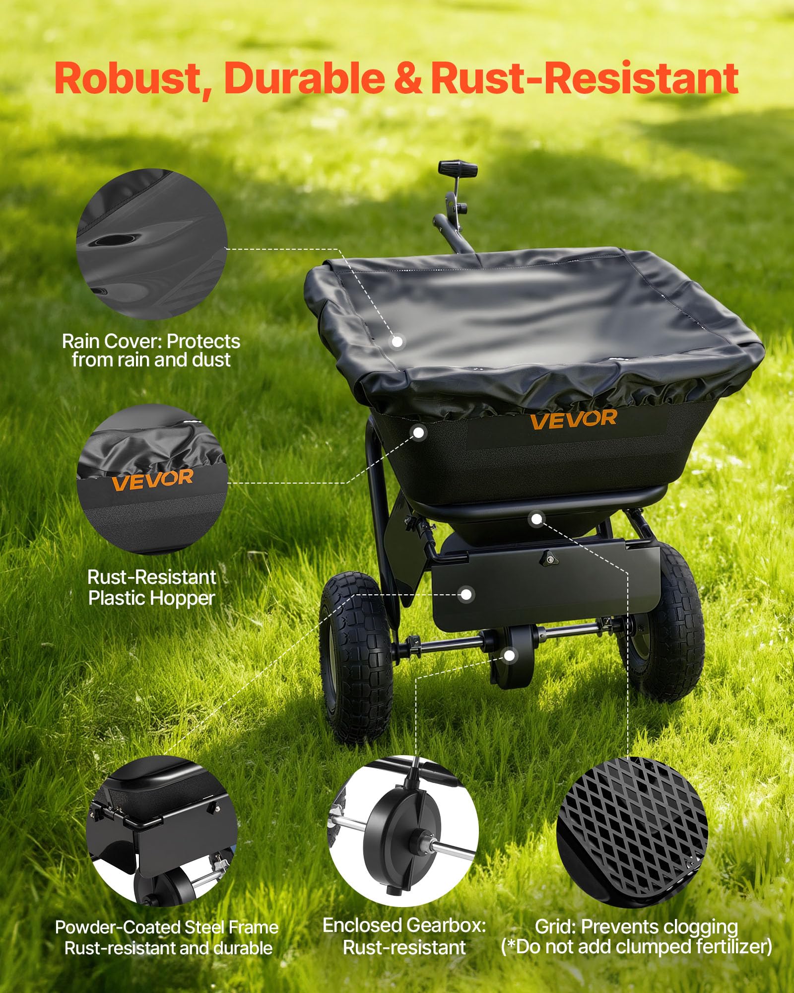 VEVOR universal hitch design fits most tractors, ATVs, and UTVs