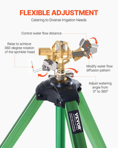360-degree rotating sprinkler on VEVOR for complete yard irrigation
