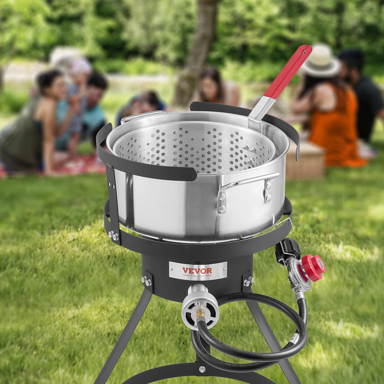 VEVOR square burner bracket provides stable outdoor setup