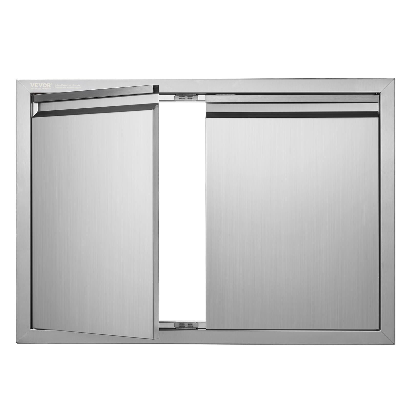 VEVOR stainless steel BBQ access door with clean lines for outdoor cabinets.