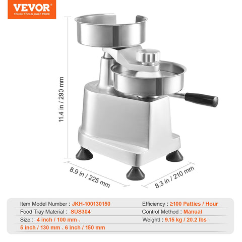 Stainless steel tray and anodized aluminum body resist rust and simplify cleaning.