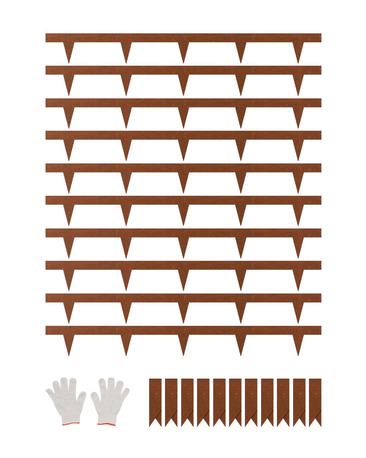 VEVOR steel landscape edging with 10-pack pre-rust edges for durable borders