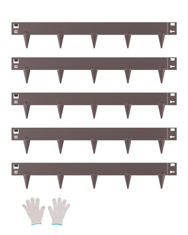 VEVOR steel landscape edging brown border for durable garden borders and pathways.