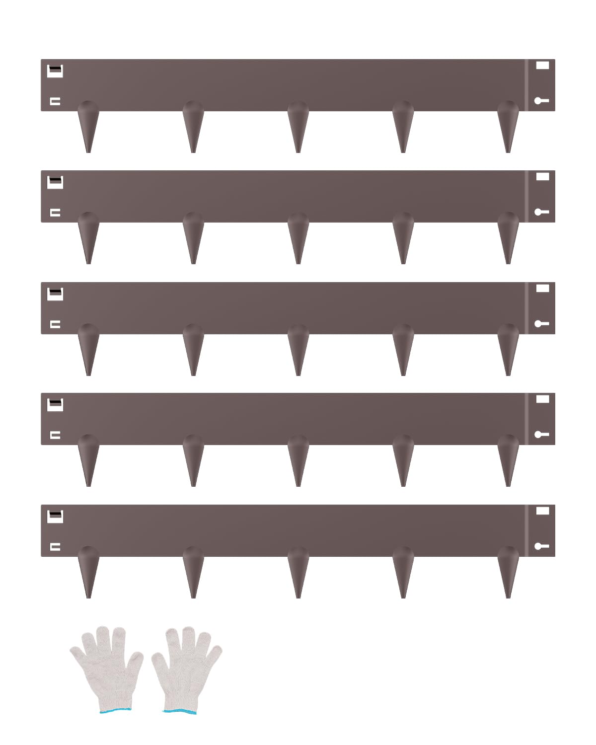 VEVOR steel landscape edging in brown provides a durable border for defined flower beds.