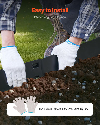 VEVOR extended spikes help penetrate soil for stable placement