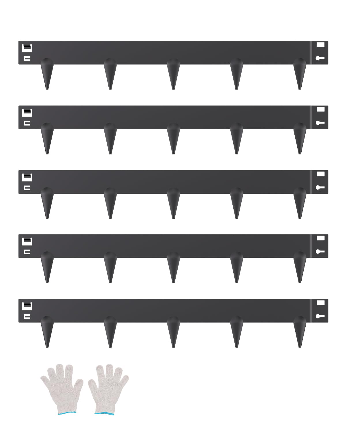 VEVOR steel landscape edging 5-pack creates durable garden borders.