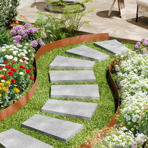 VEVOR steel edging versatility supports borders and pathways