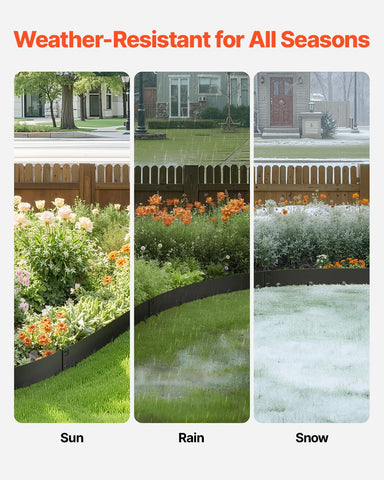 VEVOR bendable edging fits curved garden beds for precise borders.