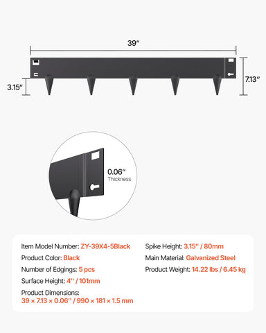 VEVOR border along a curved bed demonstrates flexible bendability.