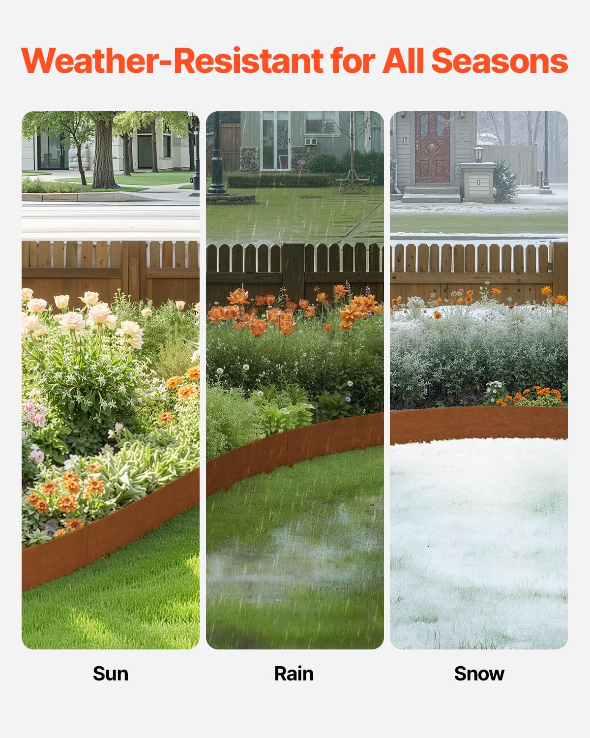 VEVOR steel edging easy-installation with fasteners for quick setup