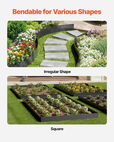 VEVOR edging features extended spike design to simplify driving into the ground.