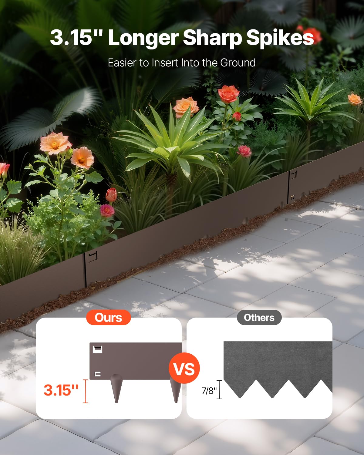 VEVOR rust-resistant coating close-up showing long-lasting outdoor durability.