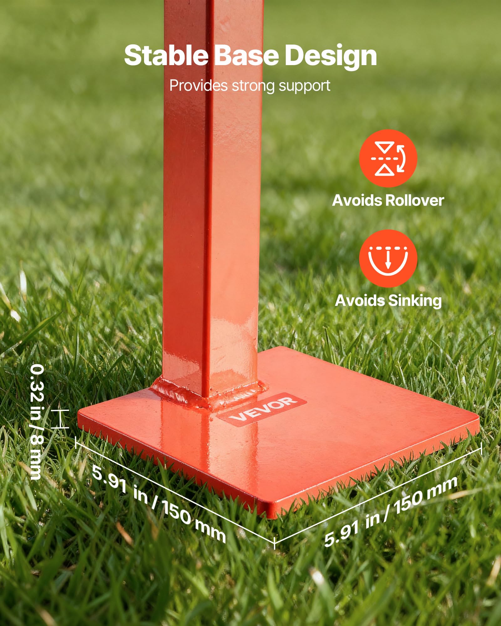 VEVOR T Post Puller powder-coated finish resists rust for lasting durability
