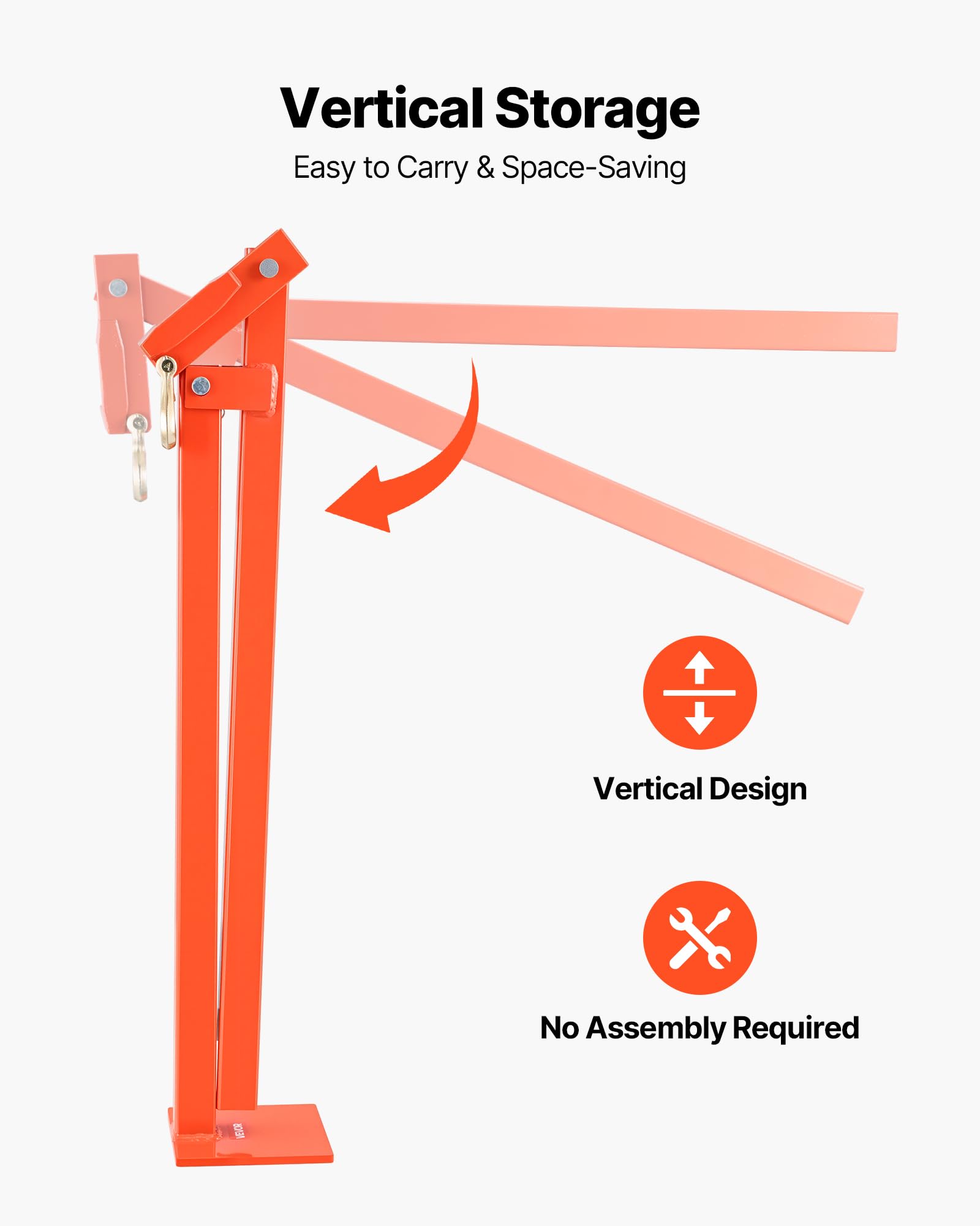 VEVOR T Post Puller vertical design saves space during storage