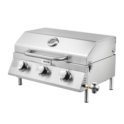 VEVOR Tabletop Gas Grill independent-knobs enables precise temperature control