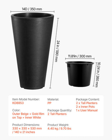 VEVOR no-assembly-needed design shown, quick to set up