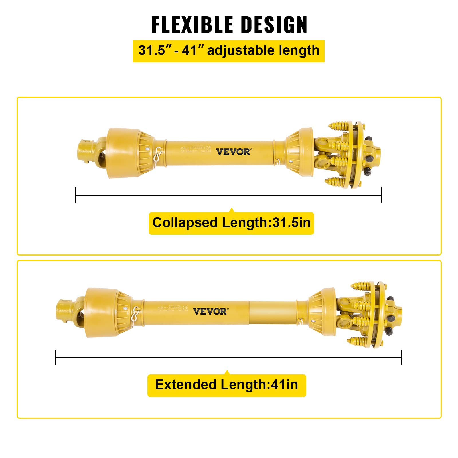 VEVOR telescoping steel tube maintains alignment across different machinery.