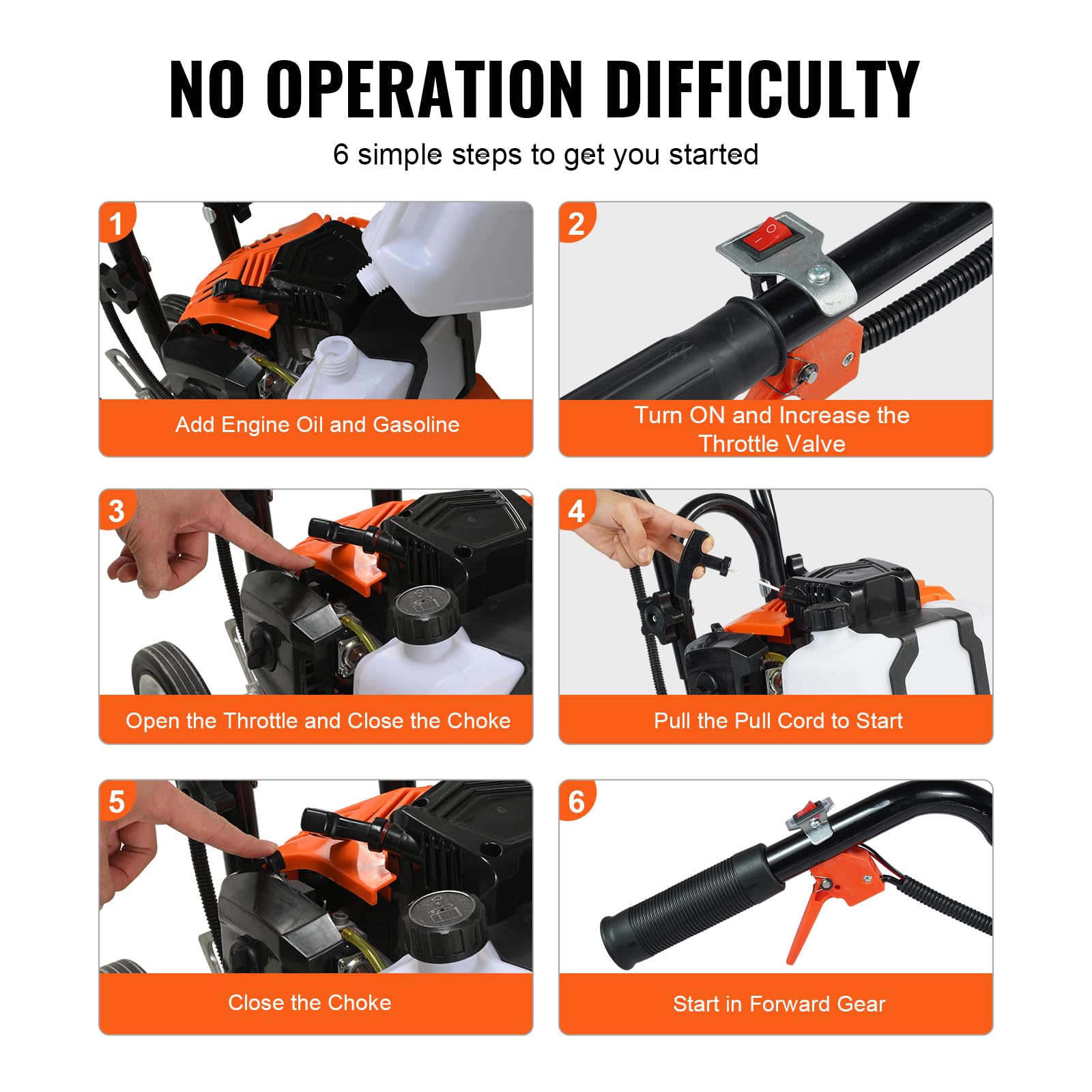 VEVOR Tiller Cultivator protective shield keeps debris away during use