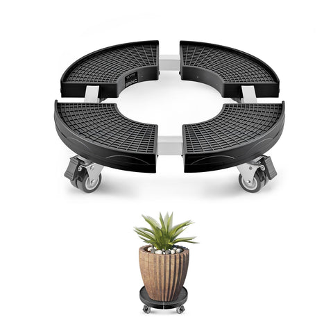 VEVOR trash can dolly with four lockable wheels for easy indoor transport