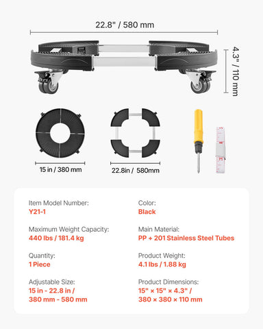 VEVOR four-lockable-wheels ensure secure movement even on busy floors