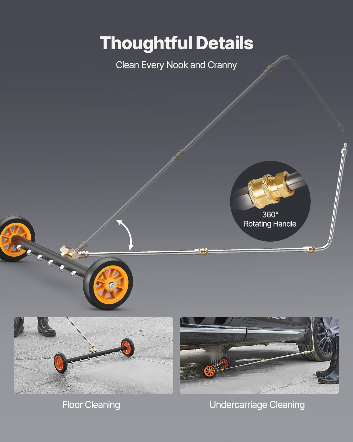 VEVOR two extended wands reduce bending for comfortable reach