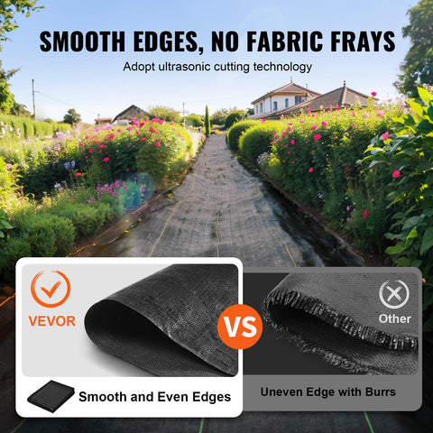 VEVOR ultrasonic-cut edges prevent fraying for a neater barrier installation.