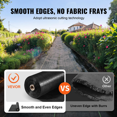 VEVOR ultrasonic-cut edges provide clean seams for precise installation and reduced fraying.