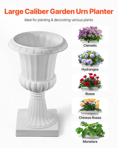 VEVOR urn planters are lightweight and durable for easy placement indoors or outdoors