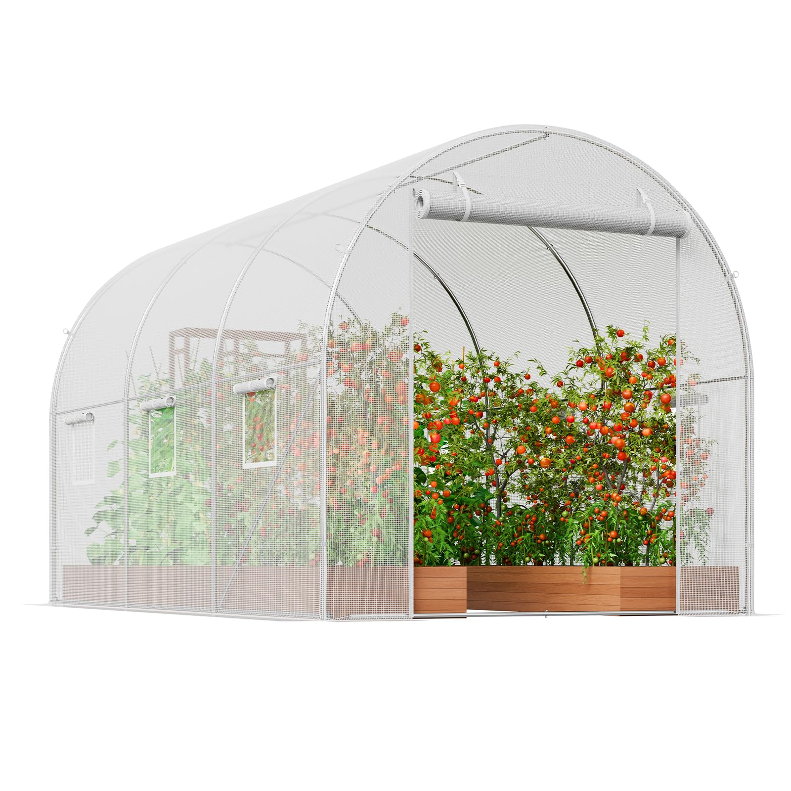 VEVOR walk-in space supports multiple plant shelves for efficient use