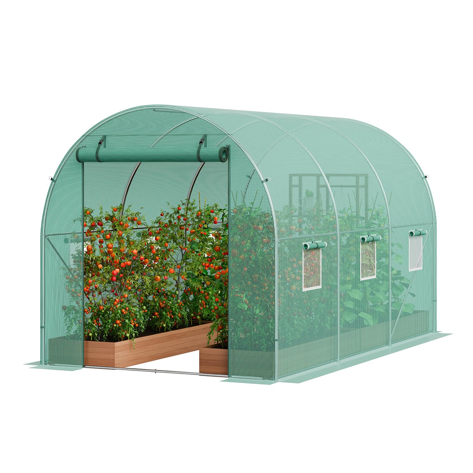 VEVOR walk-in tunnel greenhouse exterior ideal for year-round gardening