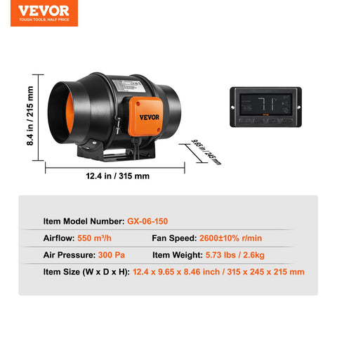 VEVOR wall-mount option keeps the setup tidy and space-saving