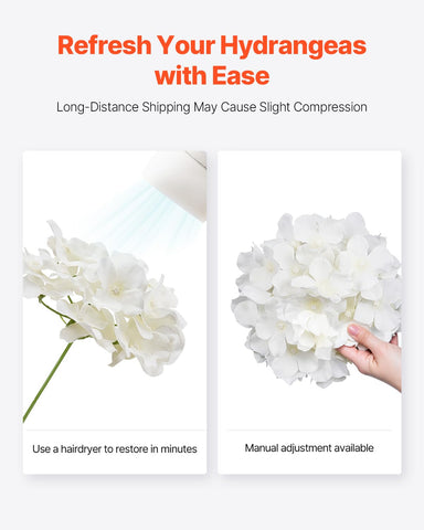 VEVOR wedding centerpiece ideas with silk hydrangeas for romantic tables.