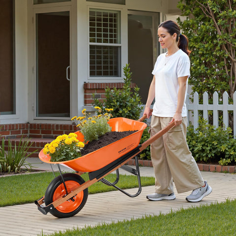 VEVOR wheelbarrow cart assembly guide helps quick setup.