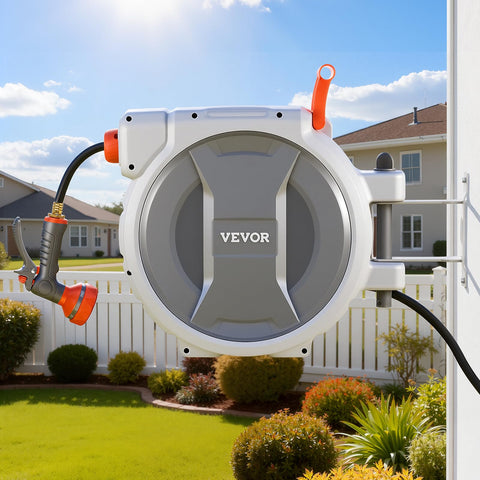 VEVOR wide 100 ft reach supports large yards and distant watering
